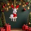 2D Acryl Weihnachts-Pferd Anhänger Ornament Festliche Dekoration für Innen Außen Bäume Hängende Dekoration Partyzubehör