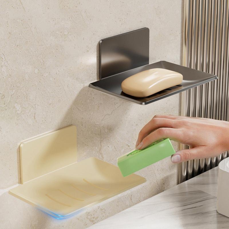 Carbon Steel Bathroom Shower Storage Soap Tray Rack Soap Tray Wall Mounted Drainage Soap Tray Box