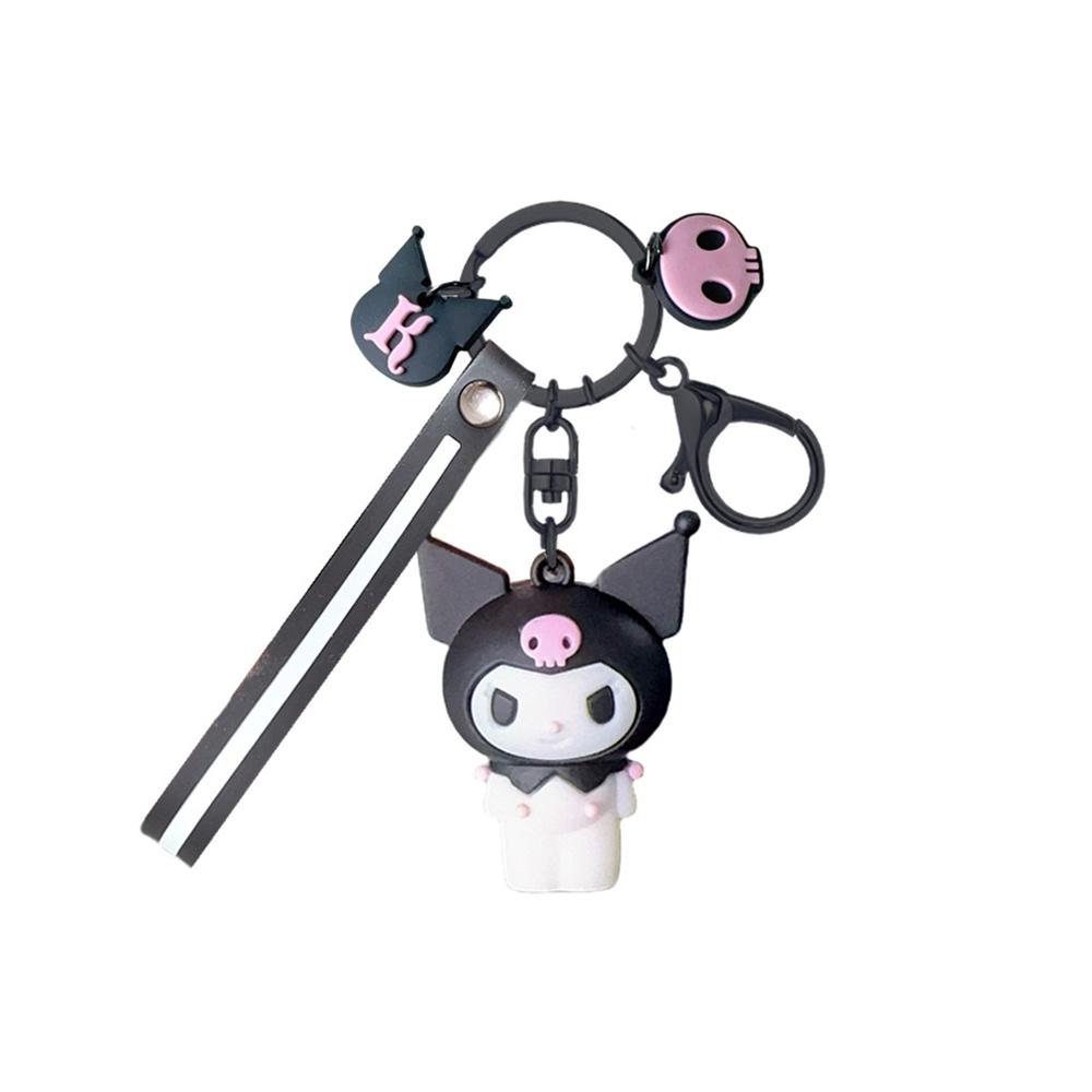 Anime Sanrio Hello Kitty Keychain Kawaii Keroppi Kuromi Car Key Ring Melody Cute Cinnamoroll Backpack Toys Girls Festival Gifts