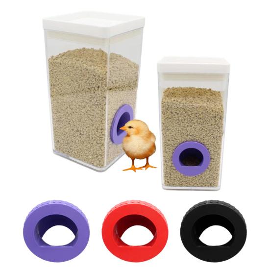 

Chick Feeder Port Threaded Quail Feeder Port No Waste Feed Saver Port for DIY Container Bucket Pail Bin 2.5cm чорний