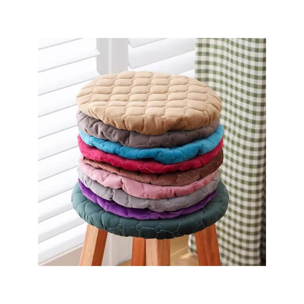 A Solid Color Circular Cushion Suitable for Living Room Sofas, Bedrooms, and Offices