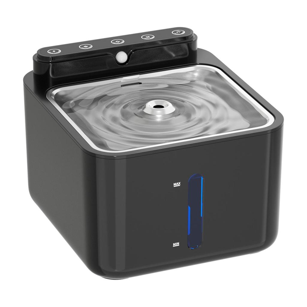 Ceramic Cat Water Fountain with Stainless Steel Circulation