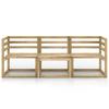 Garden 3-Seater Sofa, Green-Impregnated Pine Wood