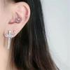 Simple Fashion Ins Top Sell Sweet Cute Jewelry 925 Sterling Silver Heart Shape 5A Cubic Zircon CZ Diamond Party Cross Earring