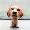 Car Ornament Nodding Dog Car Auto Dash Rocking Head Dog Natural Resin Dog Toy for Car Interior Decorations Home Gift