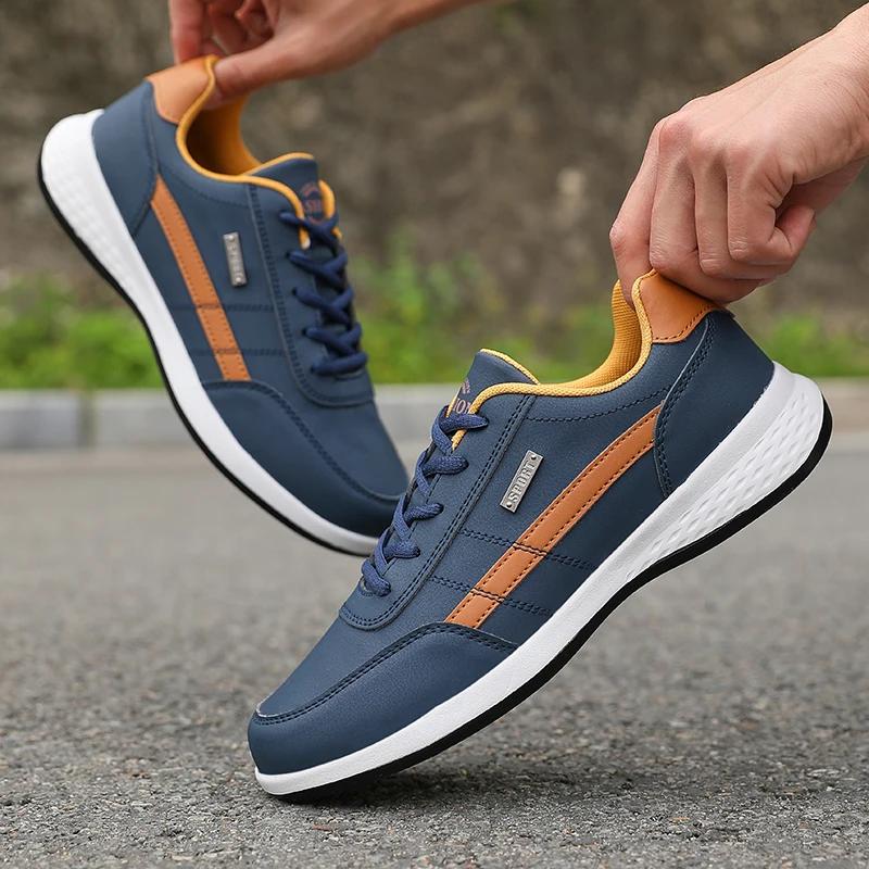 Men's Sneakers Fashionable Casual Italian Style Breathable Non Slip Flat Shoes Outdoor Exercise Tennis Men's Vulcanized Shoes
