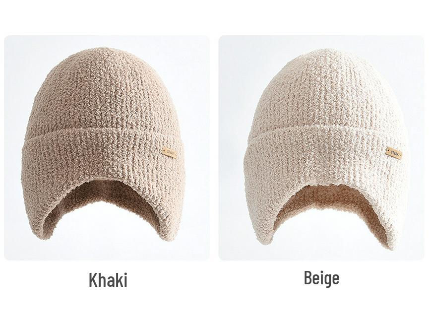 Children's Windproof Wool Hat - Autumn/Winter Knit, Warm Solid Color for Boys & Girls