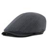 Men's Beret Herringbone Striped Cap Spring Summer Thin Forward Cap Outdoor Sun Hat Newsboy Cap