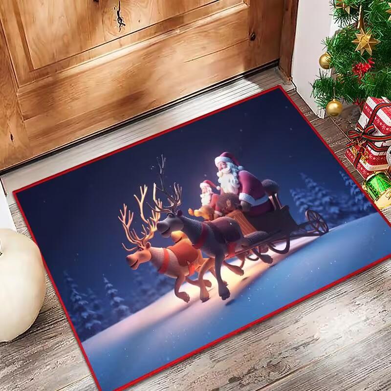 

Новый коврик на год змеи, красный праздничный мультяшный новогодний коврик, дверной коврик, коврик для двери, можно стирать в стиральной машине, коврик для ног crystal velvet 60 * 90cm