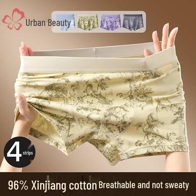 Men's 4-Pack Cotton Antibacterial Boxer Briefs