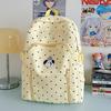 Dot Print Girls Backpack Junior High School Student Lightweight Schoolbag