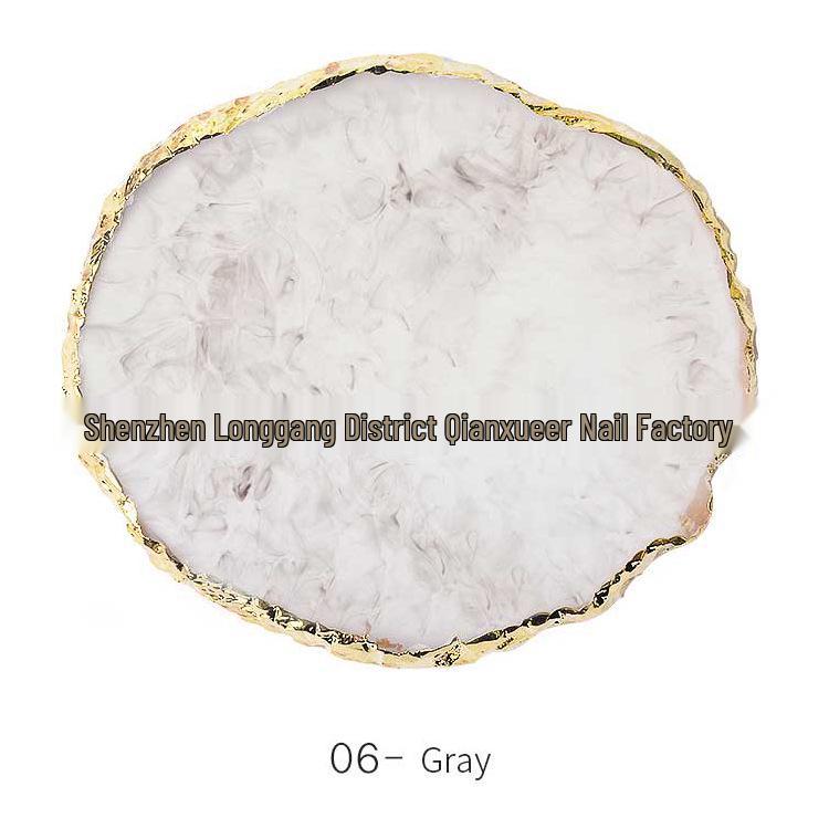 Nail Art Resin Agate Palette: Round Square Color Mixing & Display Board