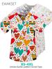Easter Rabbits Pattern Scrub Uniform 100% Cotton Nurse Doctor Medical Blouse V Neck Short Sleeve Tshirts Woman Man Surgical Tops