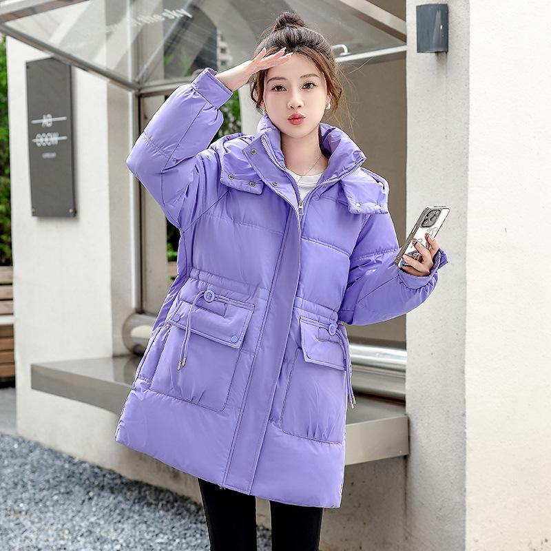 Women Winter Long Coat Thicken Warm Hooded Cotton Padded Puffer Jacket Overcoat Plus Size