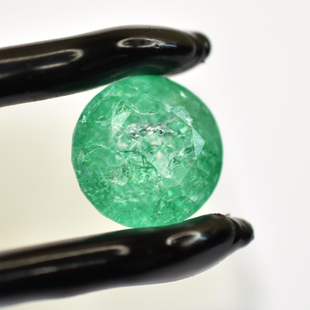 Natural Emerald Loose Gemstone 12x12 Mm Round Cut for Jewelry Making and Gem Collections