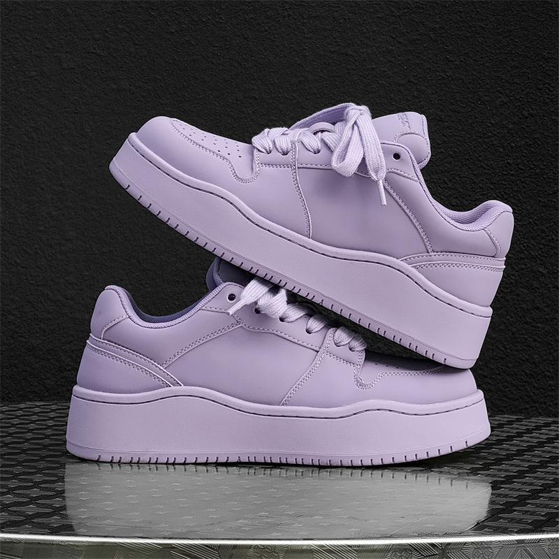 Rainbow color board shoes new breathable platform bread shoes heightening couple shoes sports casual shoes