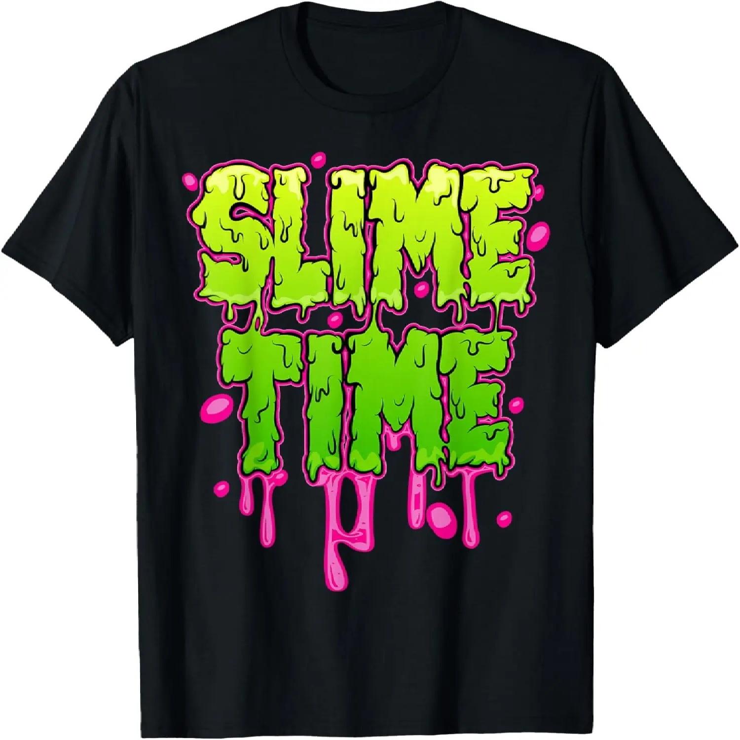 

Футболка с грязным графическим принтом Slime Time S чёрный