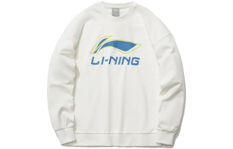 Li Ning Sweatshirts Men s Ivory Crew Neck Moderate Regular AWDR369-4 L