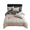 A-Class Cotton 3-Layer Gauze Bedding Set: Duvet Cover, Bed Sheet, Pillowcase - 4-Piece High-End Set