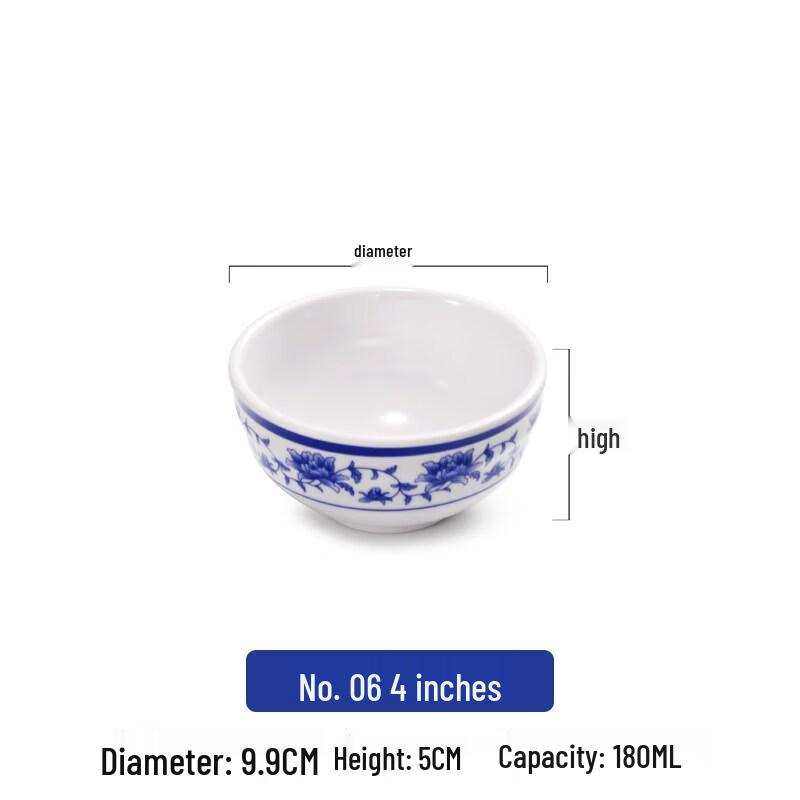 Chinese Style Melamine Blue & White Multi-purpose Bowl