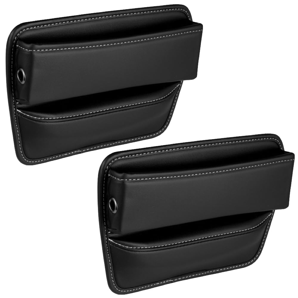 

Ailunate Car Seat Gap Storage Pockets, Seat Side Pockets, Gap Filler for Car Accessories, Driver s Seat and Passenger Seats (Set of 2, Black)