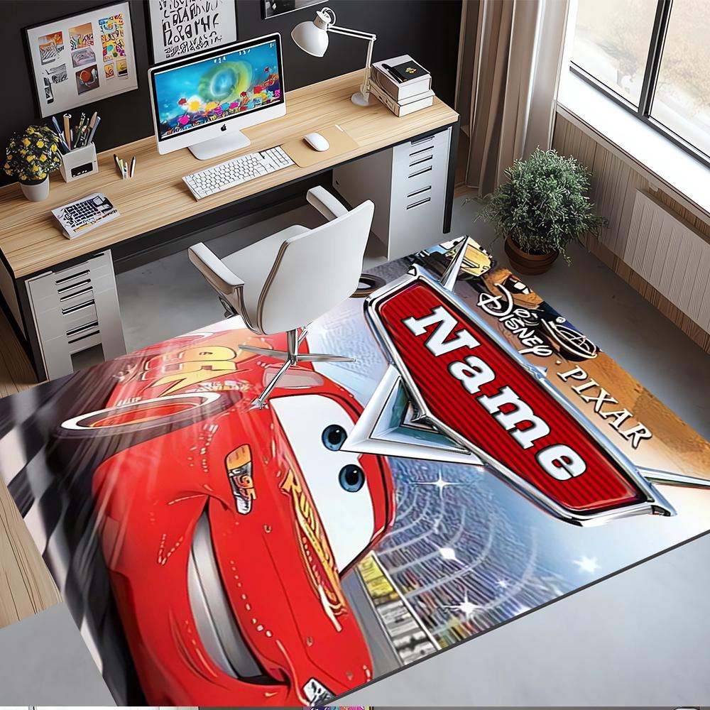 Custom Name Cars Printed Carpet,Rug for Office Chair Living Room Bedroom Kitchen Room Decor Gifts.