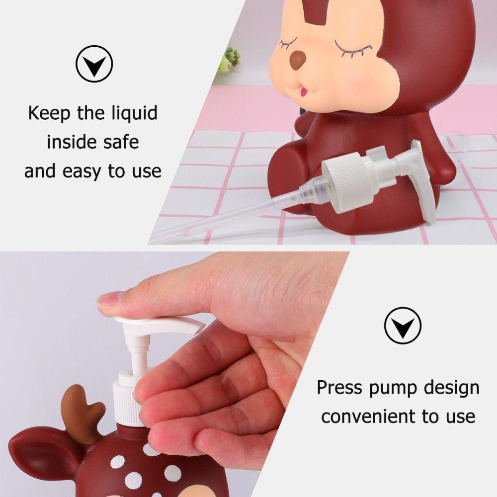 Cute Cartoon Empty Pump Bottle Sub-Bottling Lotion Containers Portable Soap Dispenser  Travel