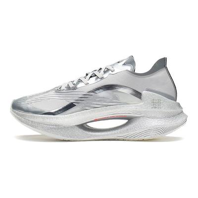 Li Ning Absolute Shadow Fabric Shock Absorption Non-Slip Wear-Resistant Breathable Low-Top Running Shoes Men Sneaker Silver ARRS001-7