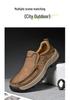 Men's 2025 New Style Outdoor Casual Leather Slip-On Loafers for Hiking and Mountaineering