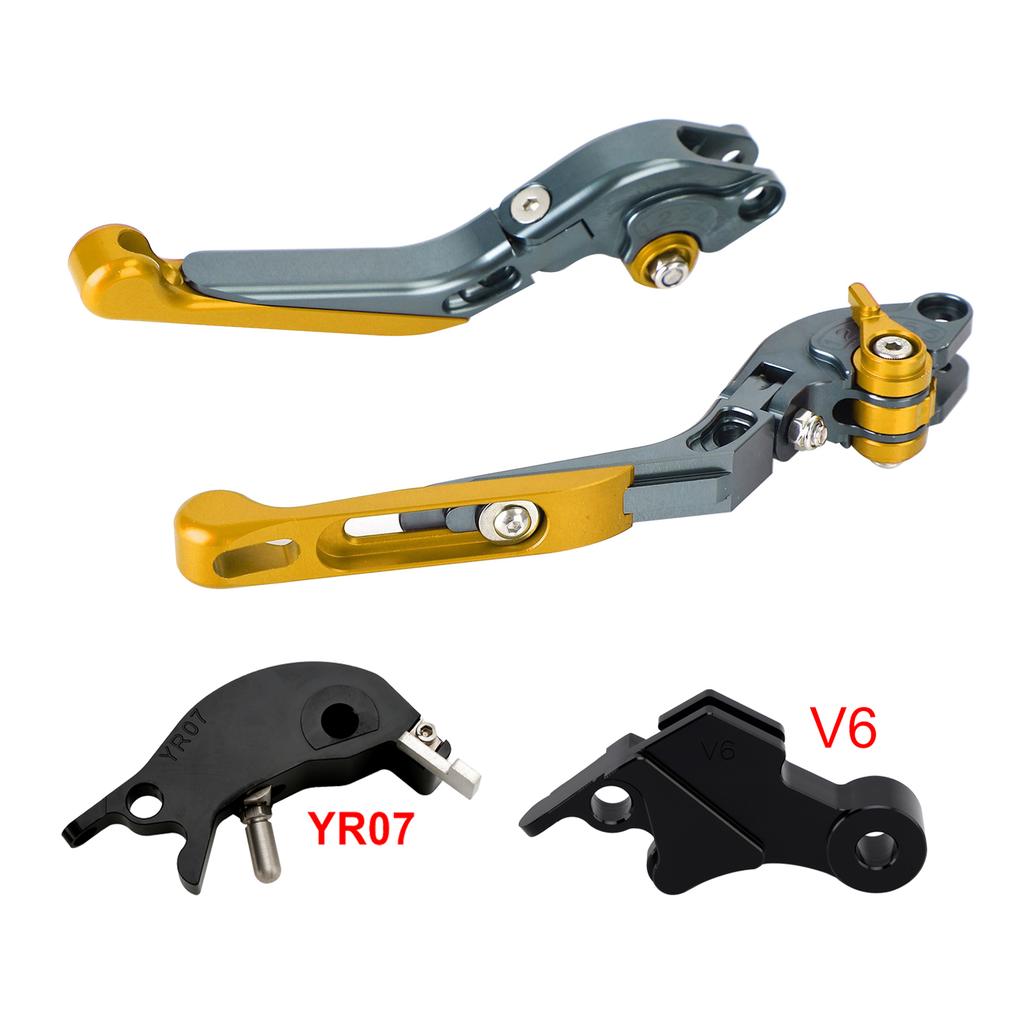 Verstellbarer Kupplungsbremshebel passend für YAMAHA XSR900 XSR900GP MT-09 24-25 Gold