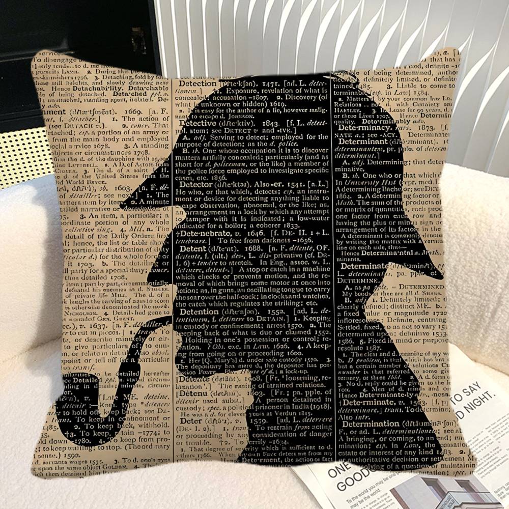 SSherlock HHolmes Pillow Case Square Pillow Bedroom Sofa Leisure Comfort Cushion Car Home Decoration