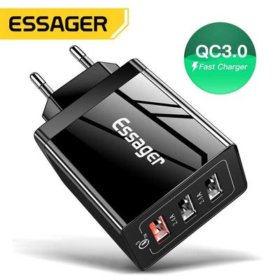 Essager 30W Quick Charge 3.0 USB-Ladegerät QC3.0 QC-Schnellladegerät Multi-Plug-Wand-Handy-Ladegerät für IPhone Samsung Xiaomi Mi