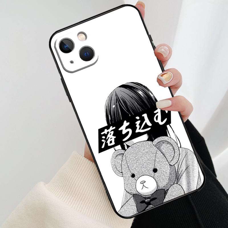 SAD JAPANESE ANIME AESTHETIC Phone Case For iPhone 17 Pro Max 14 13 12 11 15 16 Pro Max mini 15 16 Plus 16e 17 Air Cover