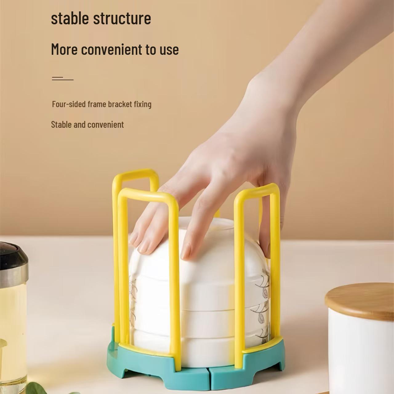 Retractable Kitchen Dish Drying and Storage Rack Organizer
