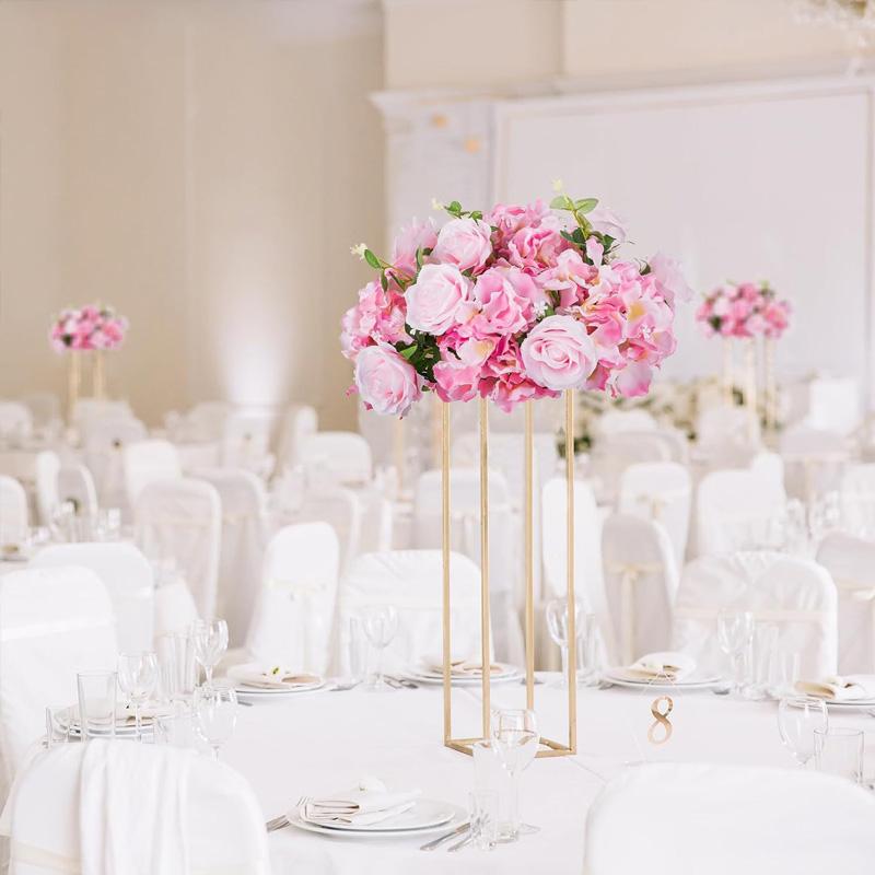 1Pc Floral Arrangements Bouquet Beautiful Centerpiece Table Decorations Road Guide Decor Rose Ball Roman Column Silk Flower