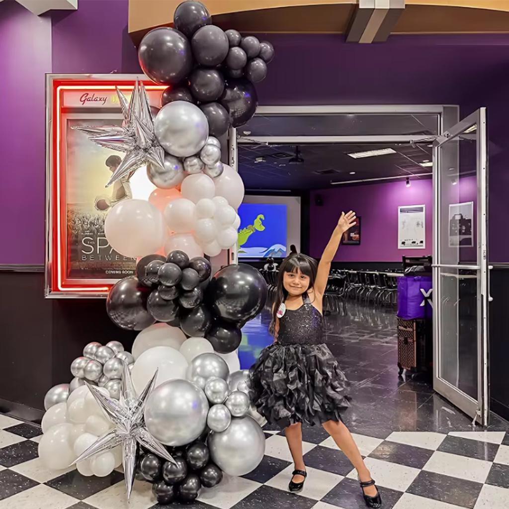 60pcs 12 inch black silver balloons with silver confetti, suitable for weddings, birthdays, pop parties, bridal showers parties