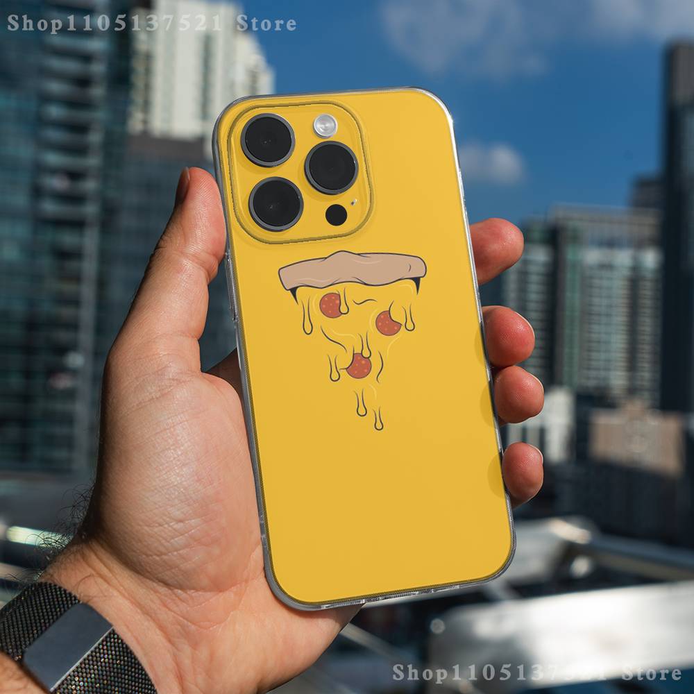 

Delicious photographer pizza Phone Case For iPhone 16,15,17,12,13,14,11 Max,Pro,Plus,X,XS,XR,SE4,E Mini Transparent Cover iPhone6