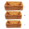 Household Wicker Bread Storage Basket Display Tray Decorative Empty Gift Basket