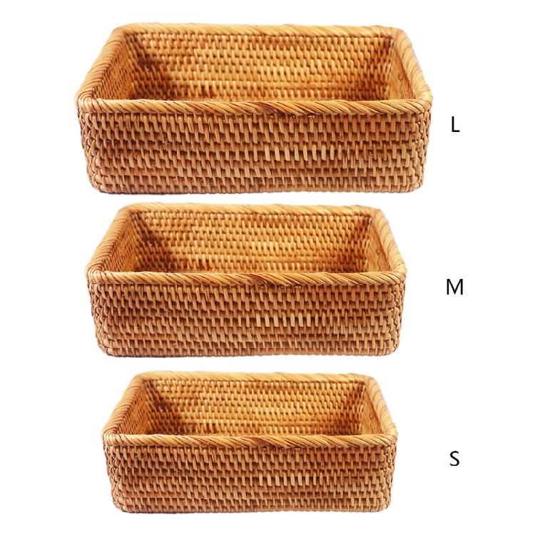 Household Wicker Bread Storage Basket Display Tray Decorative Empty Gift Basket