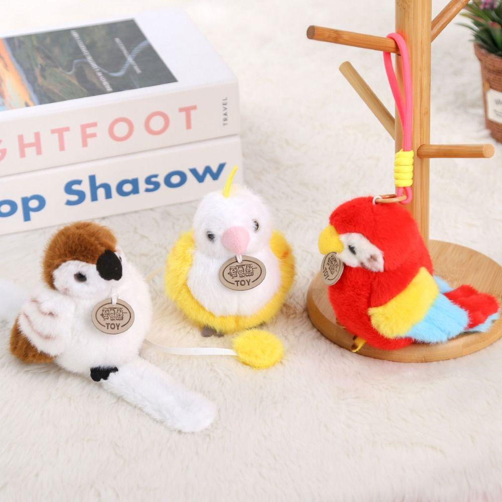 Simulation Birds Snap Wristband Bag Pendant Standing Shoulder Animals  Kids Toy