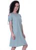 Moomaya Cold Shoulder T-shirt Dress Round Neck Casual Knee Length Summer Dresses For