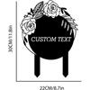 **Metal Garden Stake Yard Sign Personalized Gift**  **Metal Rose Garden Decor Custom Yard Art**