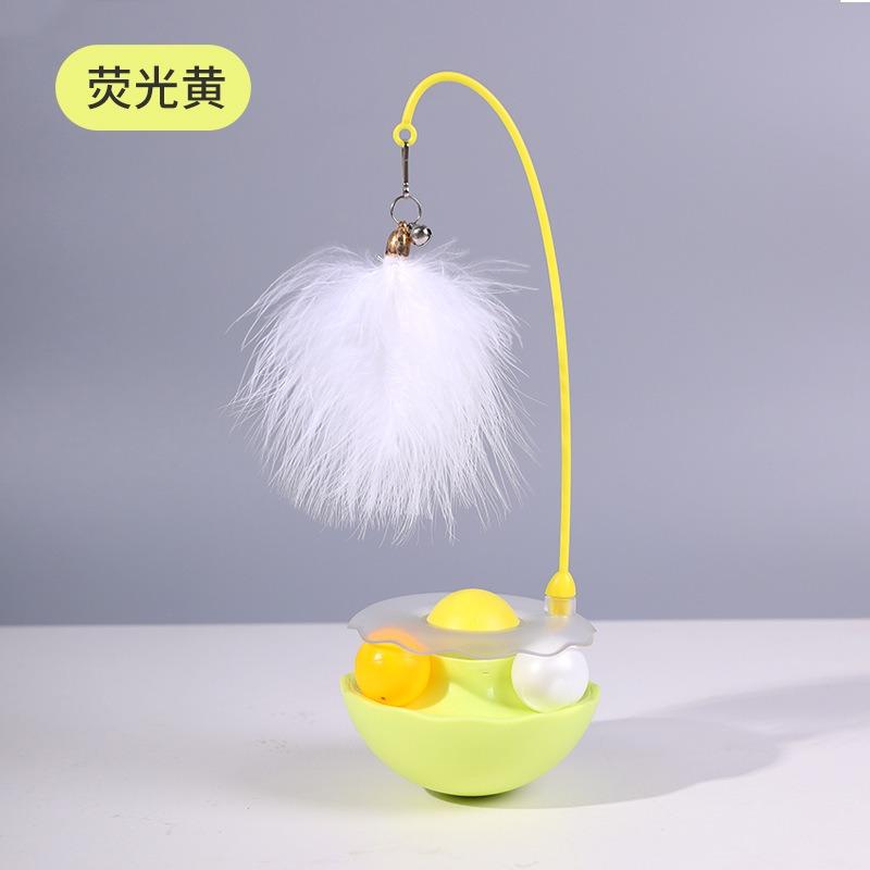 Tumbler Cat Toy Teaser Stick Mint Ball Bell Interactive Cat Pet Supply