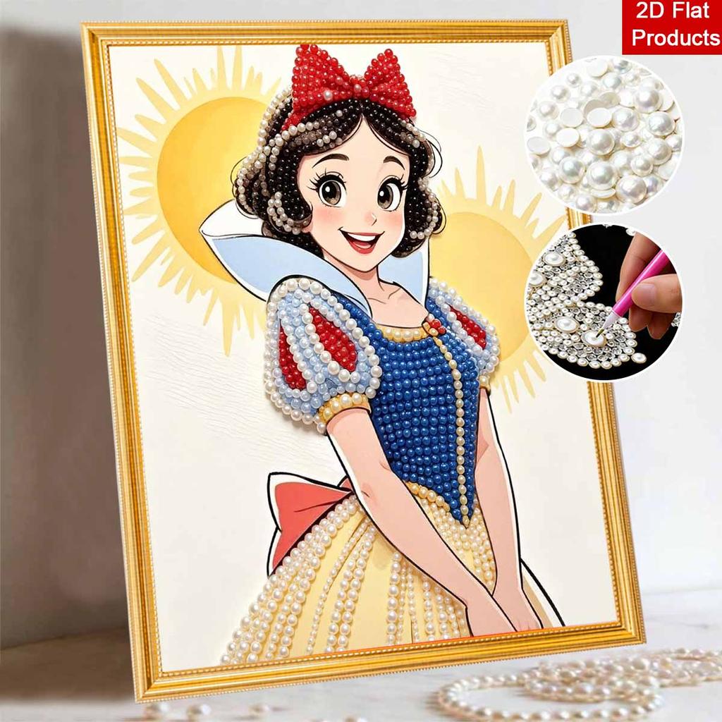 Disney Snow White pearl painting handmade diy pearl art painting simple living room hanging painting decoration