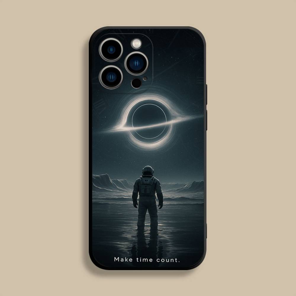 F-Film I-Interstellar Movie Phone Case For iPhone 17,16,15,14,13,12,Pro,Max,Plus,E,SE4,Air,Mini Black Soft Cover