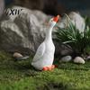 Realistic Goose Sculptures Ornament, Miniature Resin Figurine, Garden Statue Yard Figurines for Outdoor Micro Landscape Bonsai Patio Decor Weather