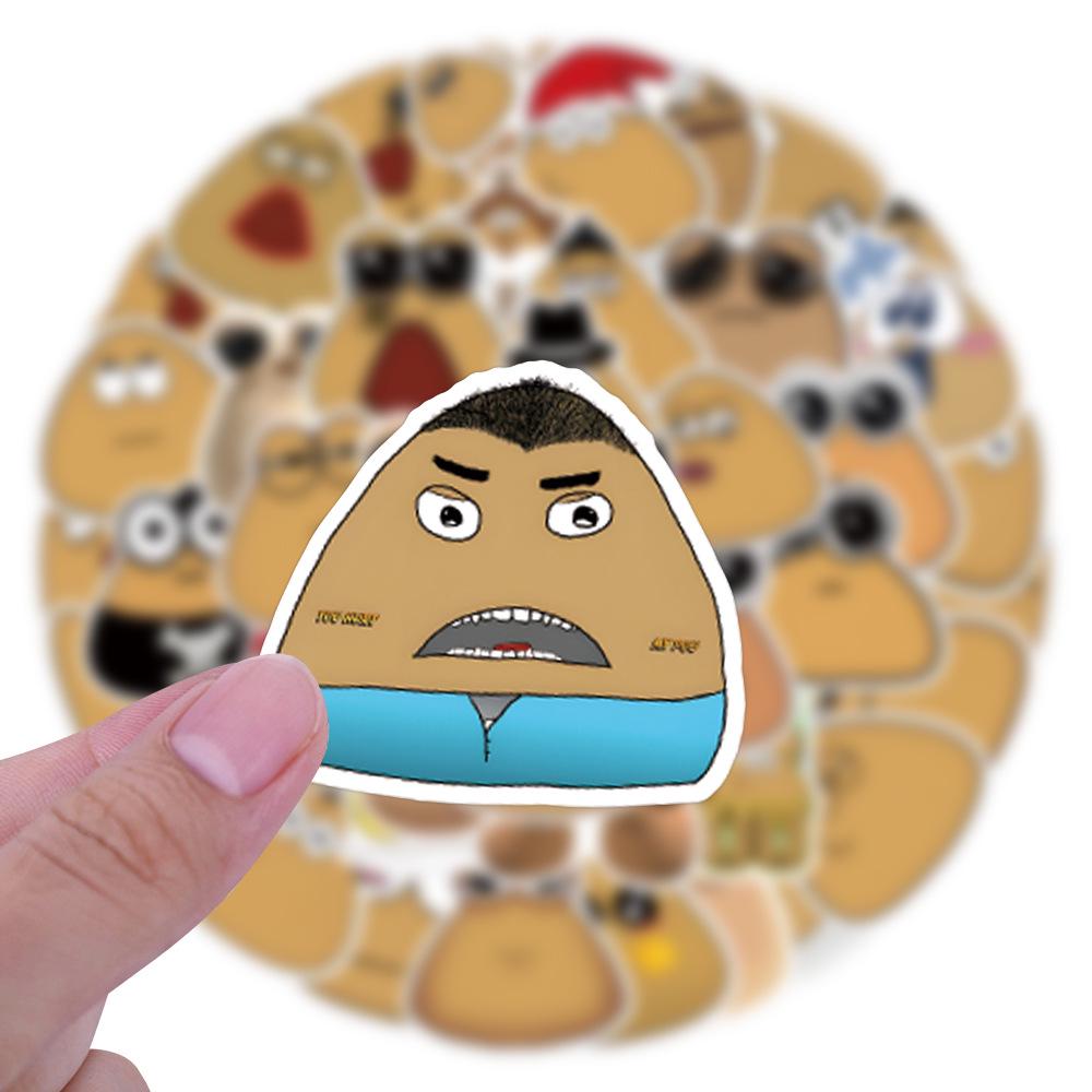 Adesivi Pet Alien Pou Patata Doodle - 55 Fogli per Decorare Borracce e Tablet