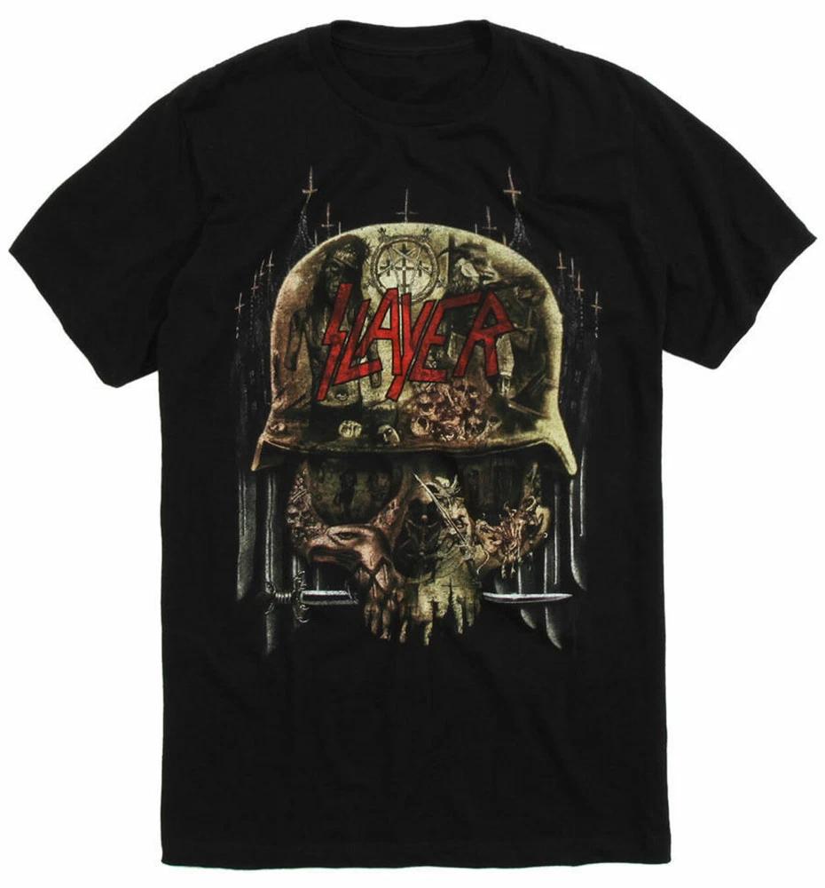 Official Slayer Skull Collage Unisexs Black T Shirt Slayer Classic Tee S