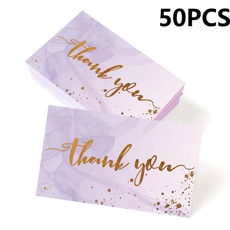 50PCS Thank You Cards Small Business Gift Cards Wedding Thank You Card HK01