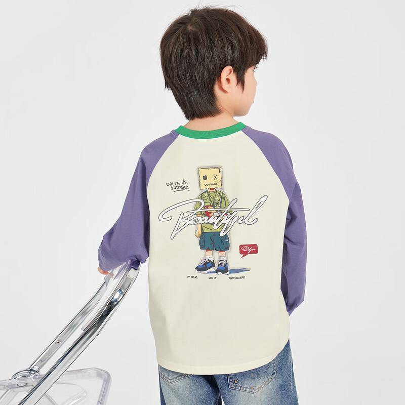 Duoduojia Boys  2025 New Style Cotton Long Sleeve T-Shirt 130
